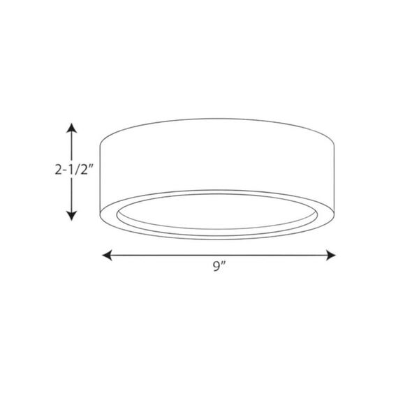 Progress Lighting P3631-LED Portal 9” LED Flush Mount Ceiling Fixture Nickel NIB - Picture 4 of 5